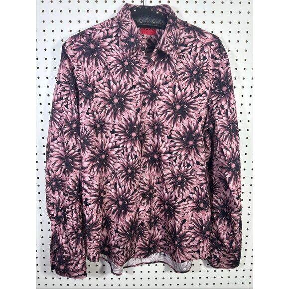 Hugo Boss mens button down shirt size L - Picture 1 of 4